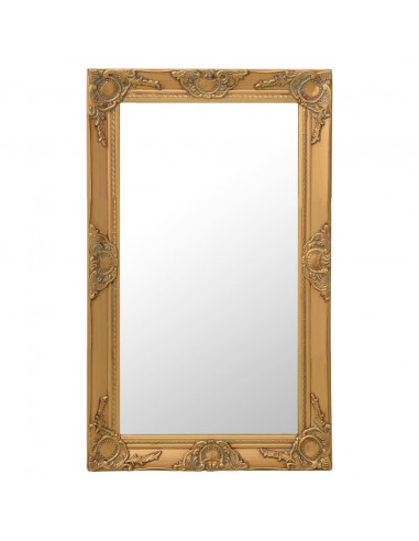 Specchio da Parete Stile Barocco 50x80 cm Oro