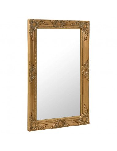 Specchio da Parete Stile Barocco 50x80 cm Oro