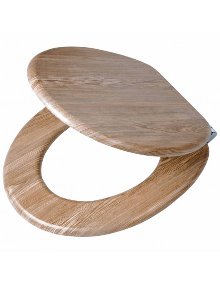Tiger Sedile WC a Chiusura Morbida Scaffold in MDF Marrone 252022546