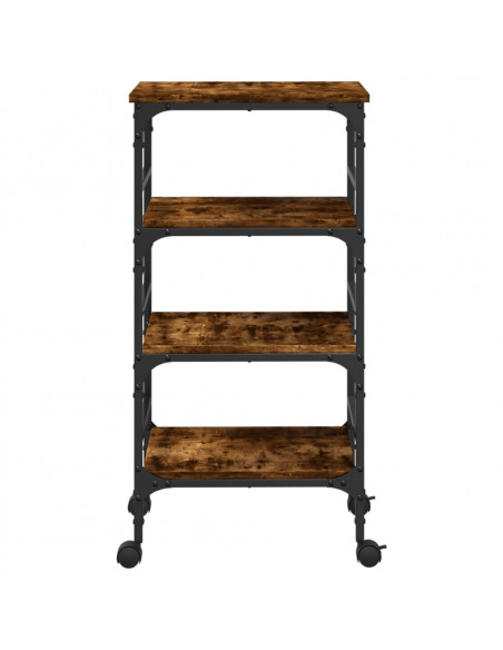 Carrello da Cucina Rovere Fumo 45x35x89,5 cm Legno Multistrato