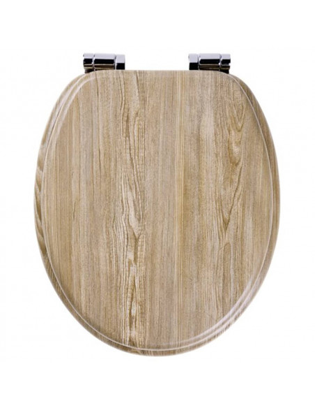 Tiger Sedile WC a Chiusura Morbida Scaffold in MDF Marrone 252022546