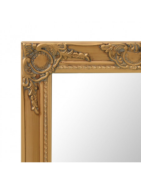 Specchio da Parete Stile Barocco 50x80 cm Oro