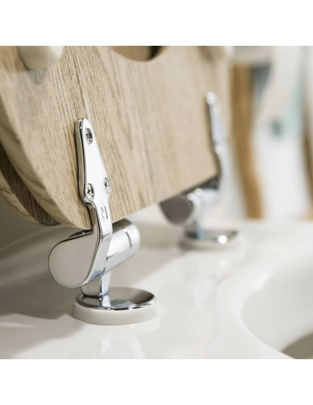 Tiger Sedile WC a Chiusura Morbida Scaffold in MDF Marrone 252022546