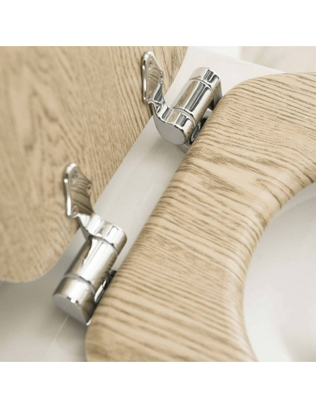 Tiger Sedile WC a Chiusura Morbida Scaffold in MDF Marrone 252022546