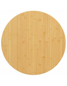 Piano del Tavolo Ø80x4 cm in Bambù 2