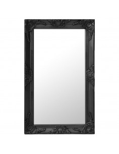 Specchio da Parete Stile Barocco 50x80 cm Nero 2