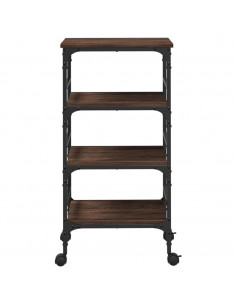 Carrello Cucina Rovere Marrone 45x35x89,5 cm Legno Multistrato 2