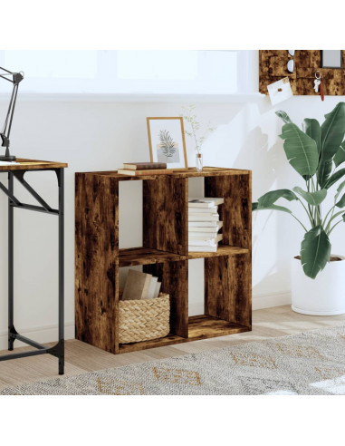 Libreria Rovere Fumo 68,5x32x68,5 cm in Legno Multistrato