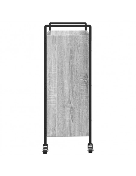 Carrello da Cucina Grigio Sonoma 70x30x82 cm Legno Multistrato