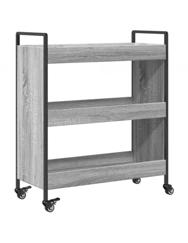 Carrello da Cucina Grigio Sonoma 70x30x82 cm Legno Multistrato