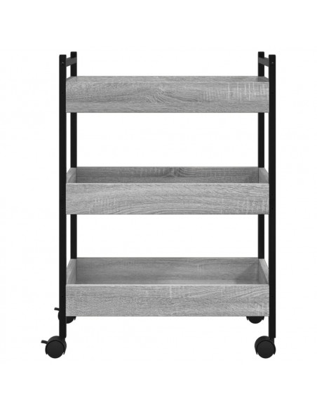 Carrello da Cucina Grigio Sonoma 50x30x70 cm Legno Multistrato