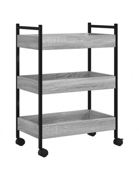 Carrello da Cucina Grigio Sonoma 50x30x70 cm Legno Multistrato