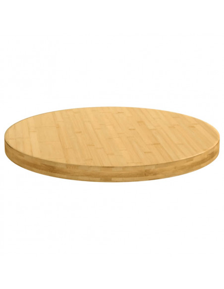 Piano del Tavolo Ø90x4 cm in Bambù