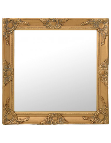 Specchio da Parete Stile Barocco 60x60 cm Oro