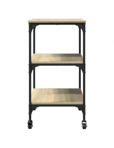 Carrello da Cucina Rovere Sonoma 60x41x76 cm Legno Multistrato