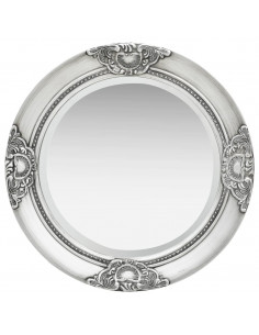 Specchio da Parete Stile Barocco 50 cm Argento 2