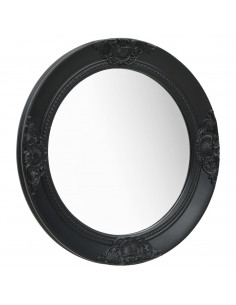 Specchio da Parete Stile Barocco 50 cm Nero 2