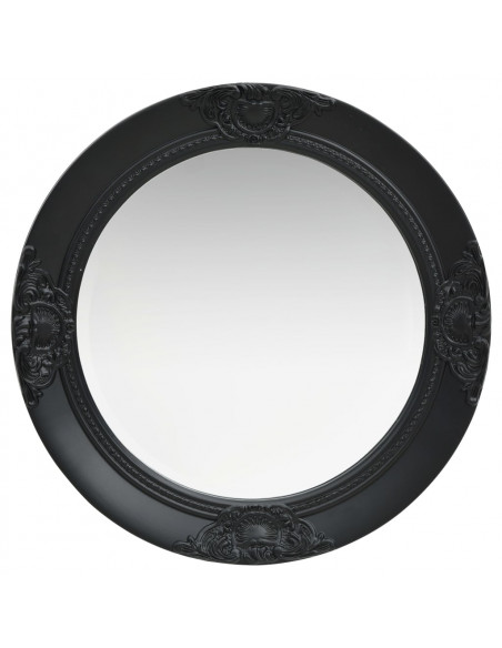 Specchio da Parete Stile Barocco 50 cm Nero