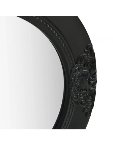 Specchio da Parete Stile Barocco 50 cm Nero