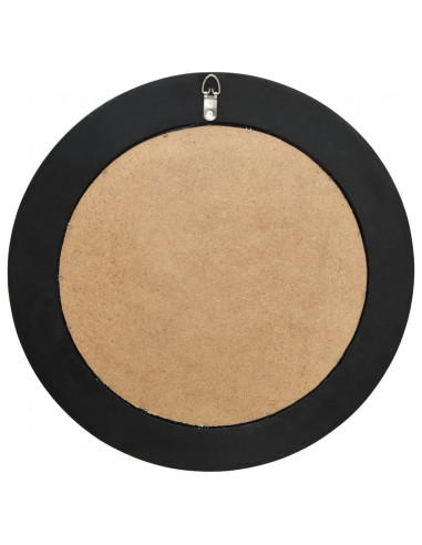 Specchio da Parete Stile Barocco 50 cm Nero