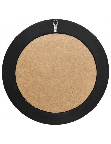 Specchio da Parete Stile Barocco 50 cm Nero