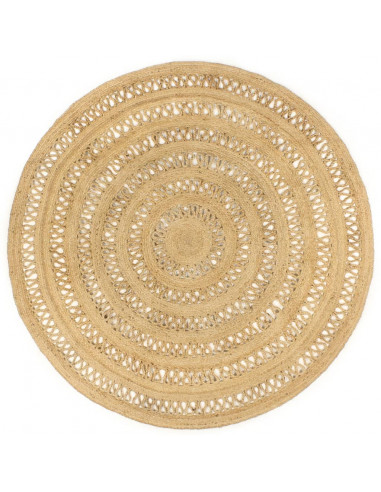 Tappeto Lavorato a Mano in Juta Intrecciata 180 cm