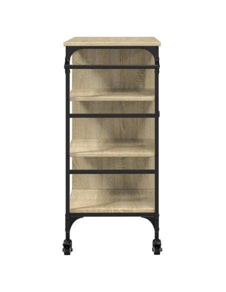 Carrello da Cucina Rovere Sonoma 87,5x38,5x84,5 cm Multistrato