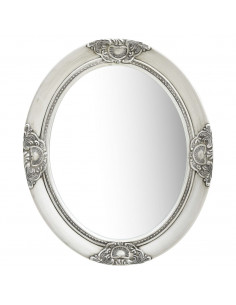 Specchio da Parete Stile Barocco 50x60 cm Argento 2
