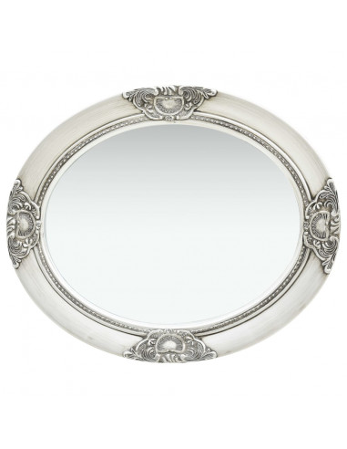 Specchio da Parete Stile Barocco 50x60 cm Argento