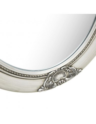 Specchio da Parete Stile Barocco 50x60 cm Argento
