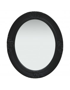 Specchio da Parete Stile Barocco 50x60 cm Nero 2