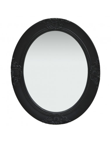 Specchio da Parete Stile Barocco 50x60 cm Nero