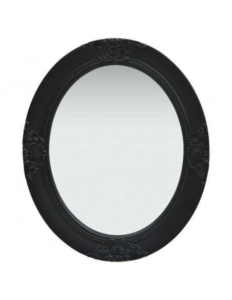 Specchio da Parete Stile Barocco 50x60 cm Nero
