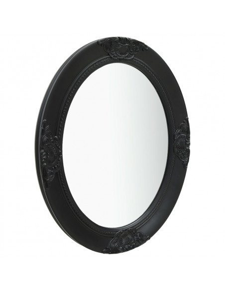 Specchio da Parete Stile Barocco 50x60 cm Nero