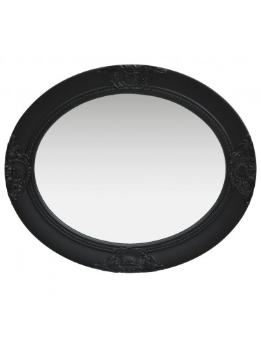 Specchio da Parete Stile Barocco 50x60 cm Nero