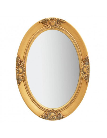 Specchio da Parete Stile Barocco 50x70 cm Oro