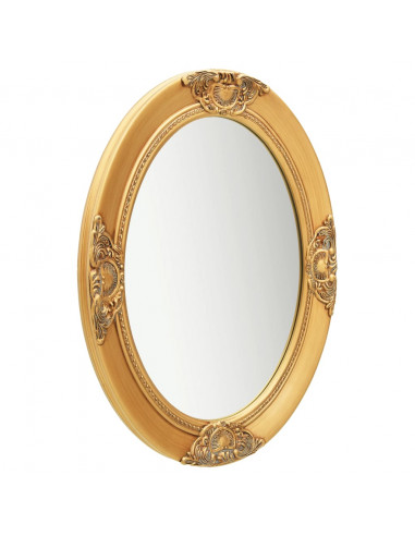 Specchio da Parete Stile Barocco 50x70 cm Oro