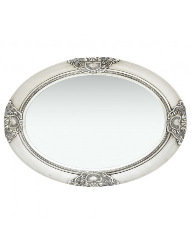 Specchio da Parete Stile Barocco 50x70 cm Argento