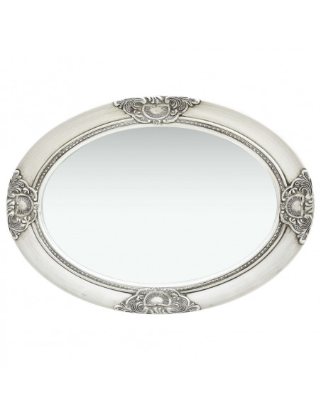 Specchio da Parete Stile Barocco 50x70 cm Argento