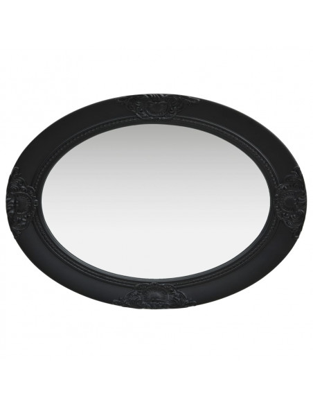 Specchio da Parete Stile Barocco 50x70 cm Nero