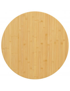 Piano del Tavolo Ø80x2,5 cm in Bambù 2