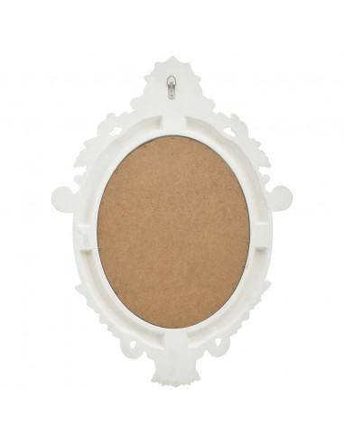 Specchio da Parete Stile Castello 56x76 cm Bianco