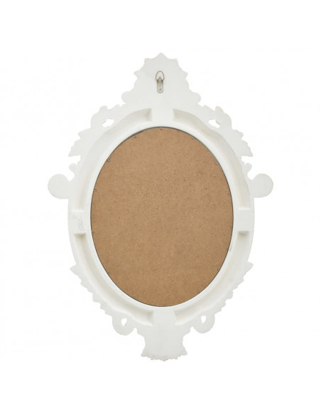 Specchio da Parete Stile Castello 56x76 cm Bianco