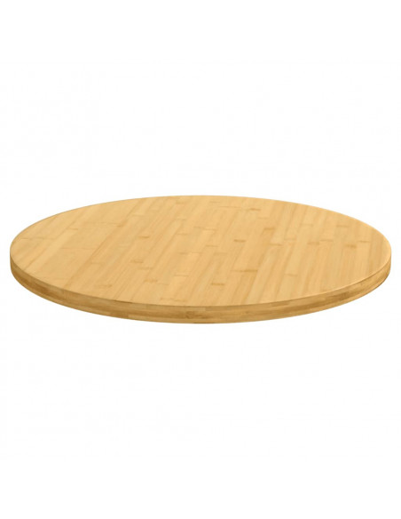 Piano del Tavolo Ø80x2,5 cm in Bambù