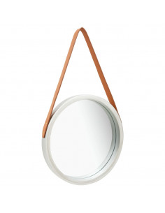 Specchio da Parete con Cinghia 40 cm Argento 2