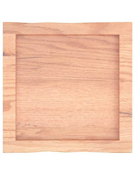 Piano Tavolo Marrone Chiaro 40x40x(2-4) cm Rovere Non Trattato