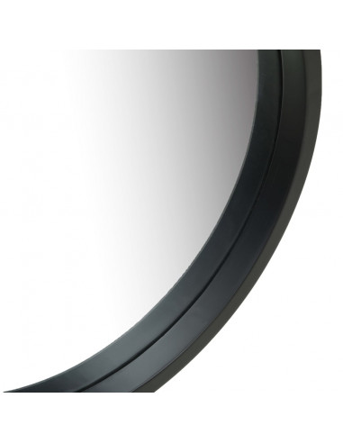 Specchio da Parete con Cinghia 40 cm Nero