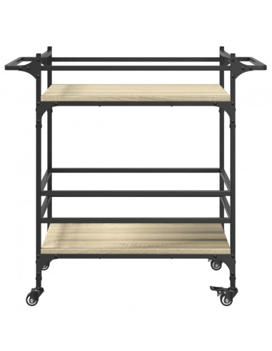 Carrello da Cucina Rovere Sonoma 82x40x78,5cm Legno Multistrato