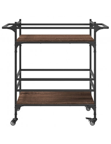 Carrello Cucina Rovere Marrone 82x40x78,5 cm Legno Multistrato