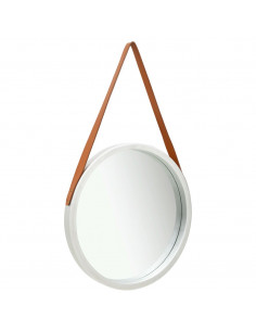 Specchio da Parete con Cinghia 50 cm Argento 2